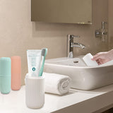 Capsule Shape Travel Toothbrush Toothpaste Case Holder (Multicolor  3 Pcs Set)