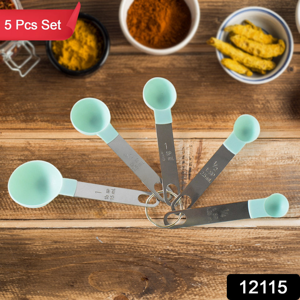 Stainless Steel And Plastics Measuring Spoon (Set Of 5 Pc)