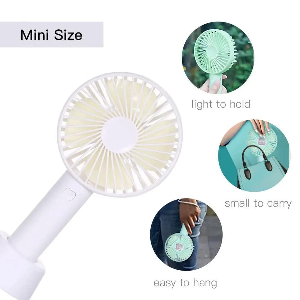 Portable Classic Hand Fan - 3-Speed Table Fan for Personal Desk, Suitable for Office, School, and Home Use (Battery Not Included)