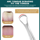 Stainless Steel Tongue Scraper Tongue Cleaners (1pc With Metal Case)