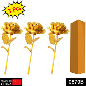 0879 B Golden Rose Used In All Kinds Of Places Like Household Offices Cafes Etc. For Decorating And To Look Good Purposes And All.