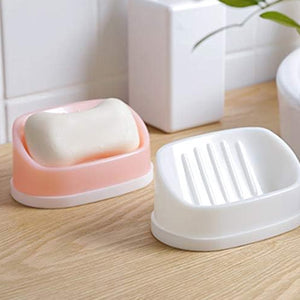 17509 Soap Container Soap Box Household Kitchen And Bathroom Can Use Pp Material Drain Box Double Soap Dish For Bathroom Shower Home Outdoor Camping (1 Pc)