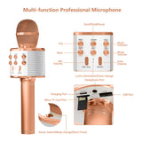 6438 Wireless Bluetooth Recording Condenser Handheld Microphone Bluetooth Speaker Audio Recording Karaoke With Mic (Multicolor 1 Pc)