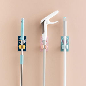 1633 Magic Sticker Series Self Adhesive Mop And Broom Holder