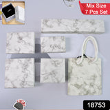 Cardboard Jewelry Boxes Gift Case Small Paper Jewelry Gift Boxes (7 Pcs Set  Mix Size)