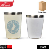 Vacuum Stainless Steel Drinking Glass for Water, Milk Tea Coffee Lassi Glass Tumbler  Premium Glass