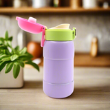 Duckstainless Steel Water Bottle For Kids Adults Steel Flask Metal Thermos Spill Proof Cap Closure Bpa Free For School Home Office Drinkware 400 Ml