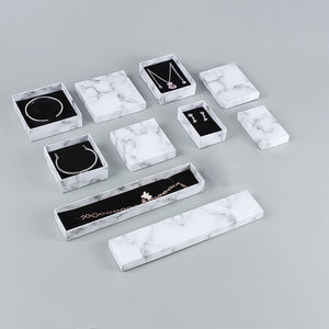Cardboard Jewelry Boxes Gift Case Small Paper Jewelry Gift Boxes (7 Pcs Set  Mix Size)