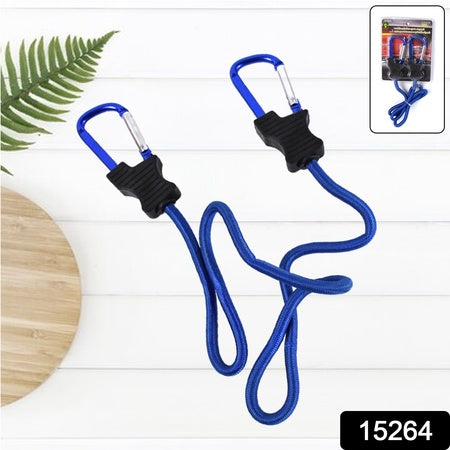 Carabiner Bungee Cords With Hook Tie Downs Luggage Strap Carrying Bag Secure (1 Pc  Mix Color)