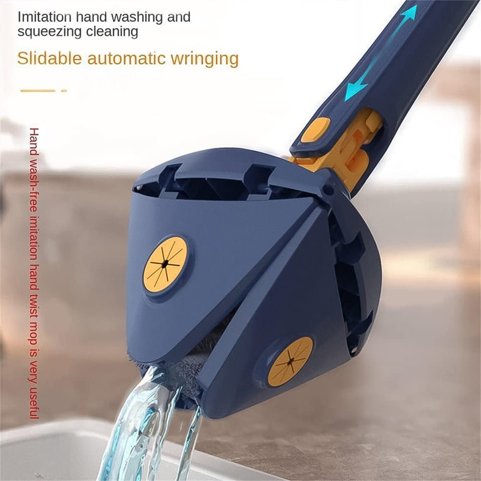 360 Rotatable Mop Triangle Mop With Long Handle (1 Pc  113 Cm)