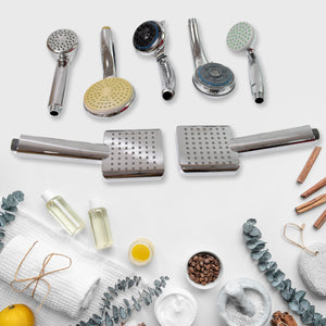 Plastic High Pressure Handheld Shower Head (1 Pc  Mix Design  Size)