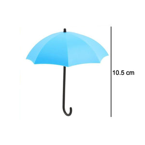 9063 Multipurpose Umbrella Key Hat Holder Wall Hanging Hook Multicolor