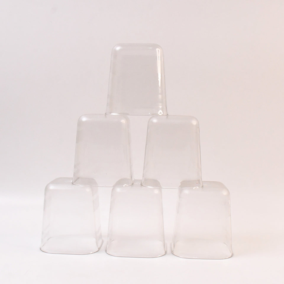 6pc Transparent Diamond Medium Serving Glass Set Glass Set For Water Juice Etc