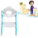 8492 2 In 1 Potty Training Toilet Seat With Step Stool Ladder For Boy And Girl Baby Toddler Kid Childrens Toilet Training Seat Chair With Soft Padded Seat And Sturdy Non-slip Wide Step Make Potty Easier For Your Kids (Multi-color)
