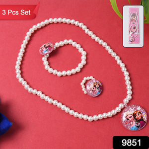 Stretch Bracelets Kids Beaded Necklace Bracelet For Toddler Christmas Birthday Party (3 Pcs Set)