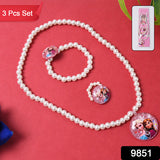 Stretch Bracelets Kids Beaded Necklace Bracelet For Toddler Christmas Birthday Party (3 Pcs Set)