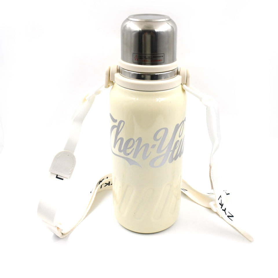 Stainless Steel Vacuum Insulated Water Bottle  Leak Proof Flask For Tea Coffee  Reusable Water Bottle With Hanging Strap  Bottle For Hot  Cold Drinks Wide Mouth Water Flask (900  1200 Ml)