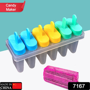 Ice Candy Maker Upgrade Popsicle Molds Sets 6 Ice Pop Makers Reusable Ice Lolly Cream Mold Home-Made Popsicles Mould with Stick