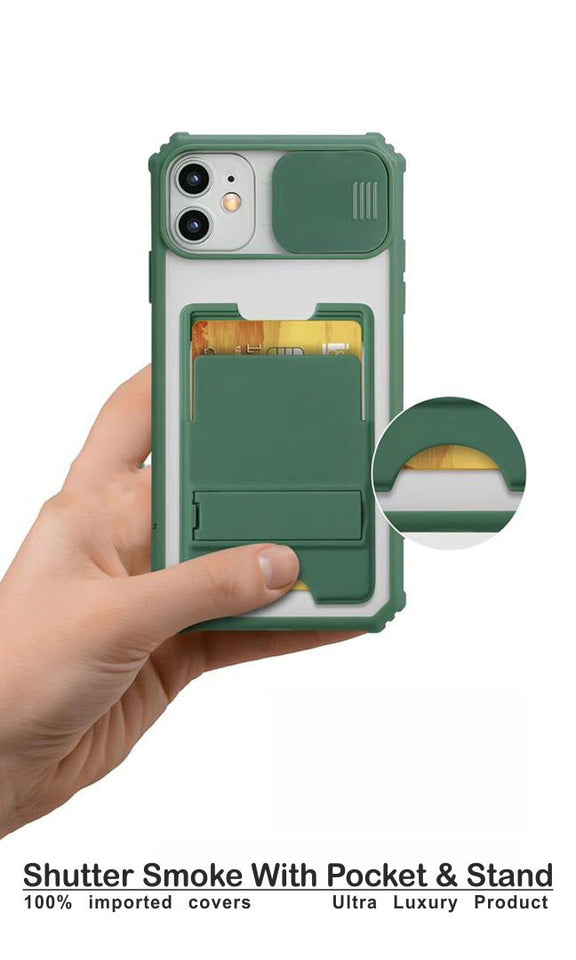 Shutter Smoke With Stand Hard Case For Iphone