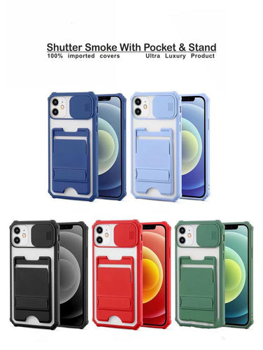 Shutter Smoke With Stand Hard Case For Poco