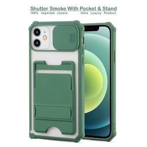 Shutter Smoke With Stand Hard Case For Redmi