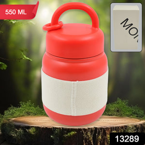 Stainless Steel Mug  Bottle Vacuum Insulated Cup With Handle  Rubber Grip (550 Ml)