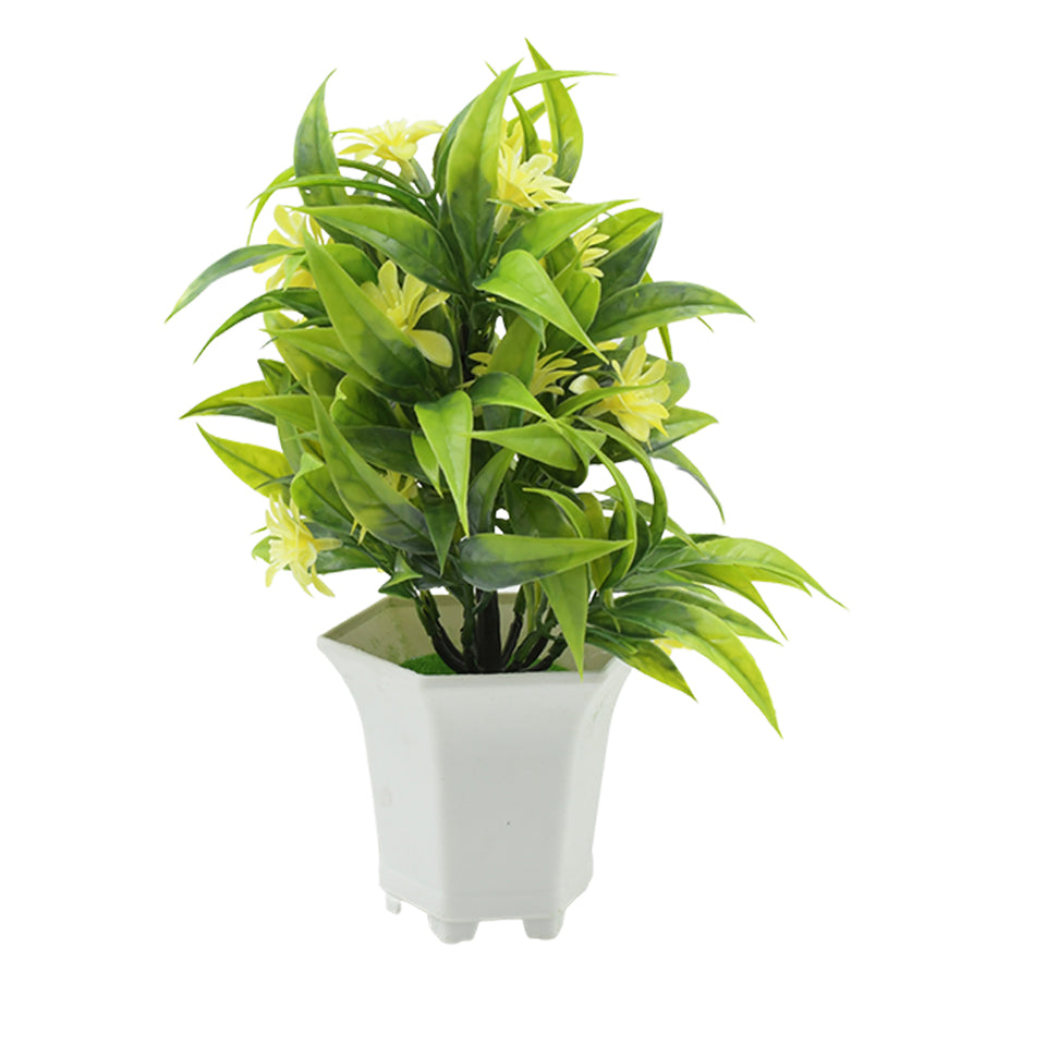 Wild Artificial Flower Plants With Cute Pot  Flower Plant For Home Office Decor  Tabletop And Desk Decoration  Artificial Flower For Balcony Indoor Decor Plants For Living Room (1 Pc)