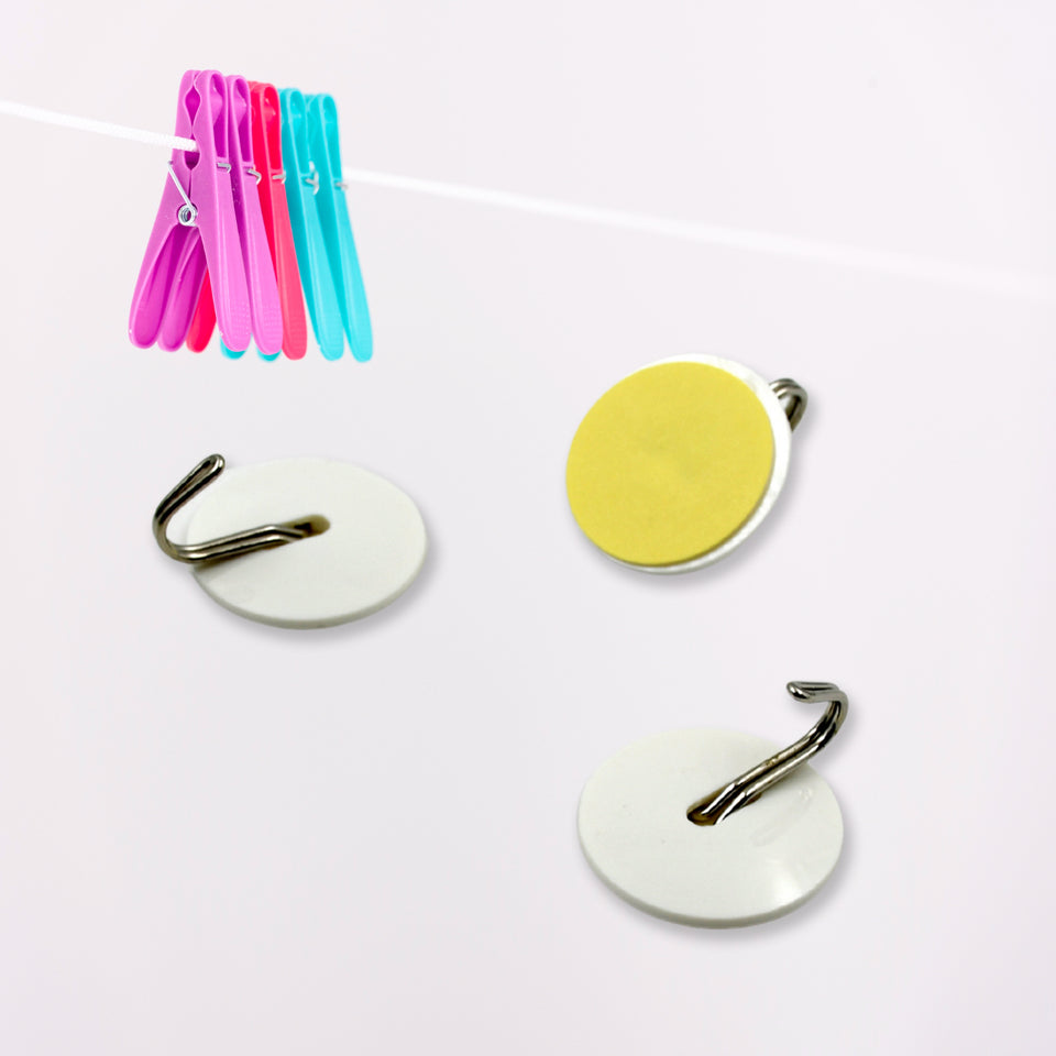 Multipurpose Strong Hook Self-adhesive Hooks For Wall Heavy Plastic Hook Sticky Hook Household For Home  Decorative Hooks Bathroom  All Type Wall Use Hook  Suitable For Bathroom Kitchen Office