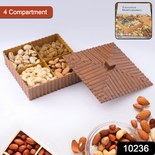 Plastic Multipurpose Dry Fruit Chocolates Mouth Box (1 Pc)