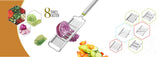 2142 6 In 1 Stainless Steel Kitchen Chips Chopper Cutter Slicer And Grater With Handle