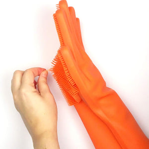 Silicone Glove With Multi-function Blade For Cutting And Cleaning Vegetables Fruit And Other Cultures Gardening Tool (1 Pc)