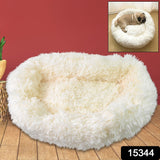 Plush Luxurious Deluxe Soft Dog Bed Washable Sofa Round Cushion (Large / 1 Pc)