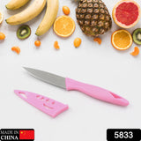 Stainless Steel Fruit Knife, New Sharp and Durable Fruit Knife Small, Comfortable Non-slip Handle, with Protective Cover, Suitable for Most Types of Vegetables and Fruits(1 Pc)