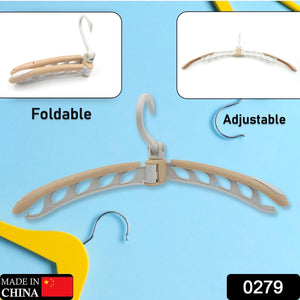 0279 Portable Folding 360 Degree Rotating Clothes Hangers Travel Foldable  Adjustable Accessories Foldable Clothes Hangers Drying Rack For Travel (1 Pc)