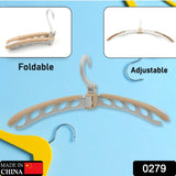 0279 Portable Folding 360 Degree Rotating Clothes Hangers Travel Foldable  Adjustable Accessories Foldable Clothes Hangers Drying Rack For Travel (1 Pc)