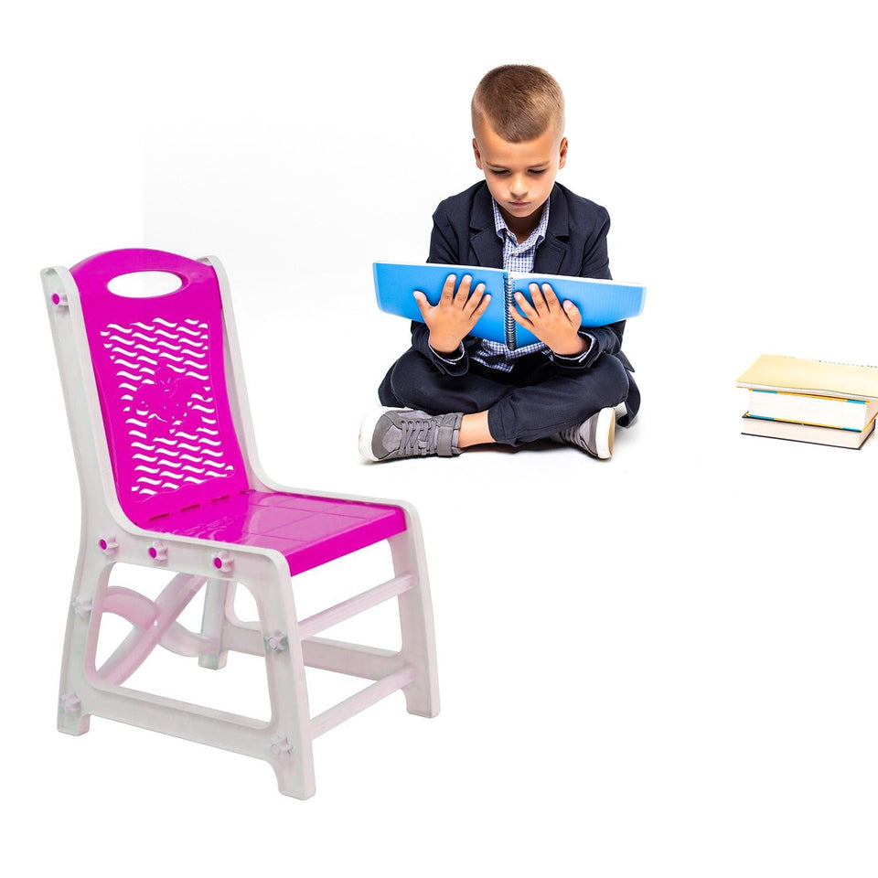 Study Table And Chair Set For Boys And Girls With Small Box Space For Plastic High Quality Study Table (Pink)