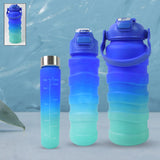 Plastic Water Bottle, 3 Different Size Bottle (3 Pc Set / With Straw & Sticker)