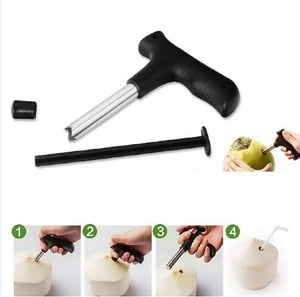 0854 Premium Quality Stainless Steel Coconut Opener Tooldriller With Comfortable Grip