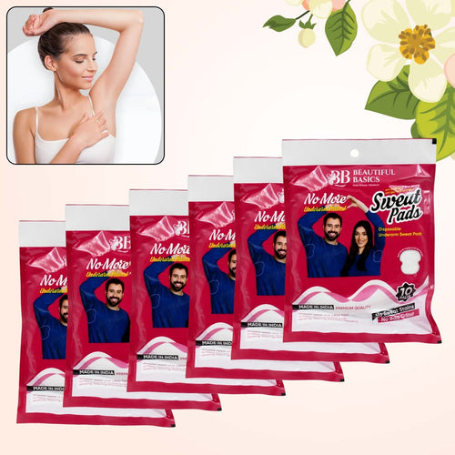 Beautiful Basics Underarms Sweat Pads Disposable (Pkts 6x 60 Pcs Set)