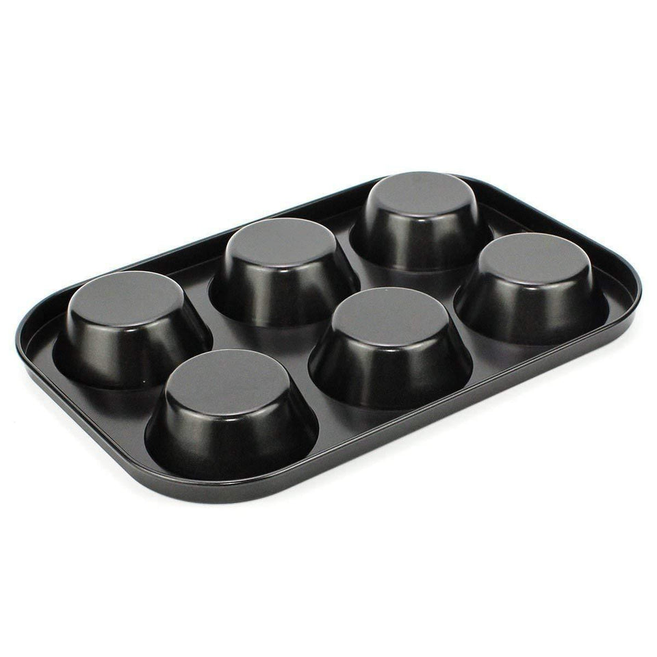 2210 Non-stick Reusable Cupcake Baking Slot Tray For 6 Muffin Cup