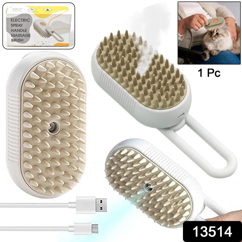 Electric Spray Handle Massage Brush, Hair Removal Brush Steam (1 Pc)