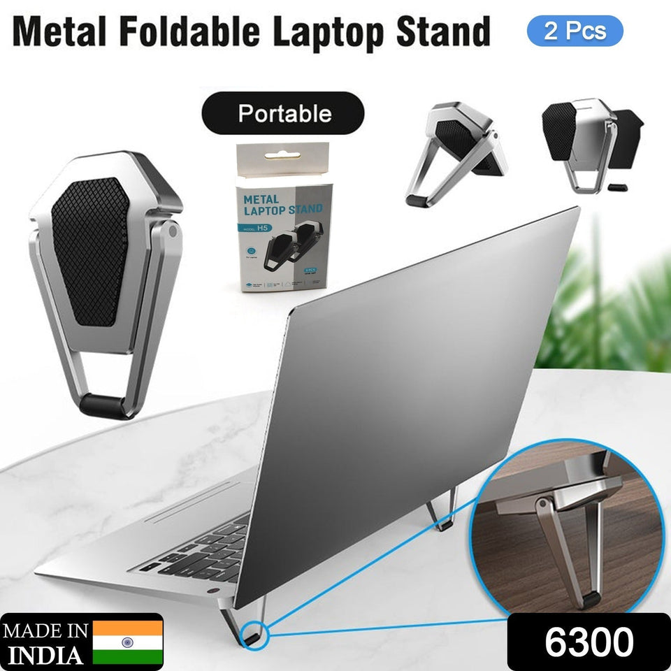 Mini Premium Metal Folding Portable Stand Compatible with Every Laptop, Keyboard and Tablet