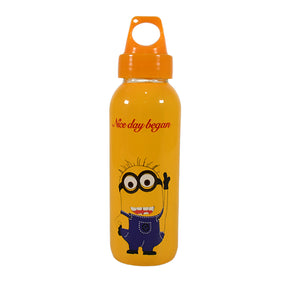 12843 Portable Glass Water Bottle Creative Glass Bottle With Glass Water ( Mix Design)