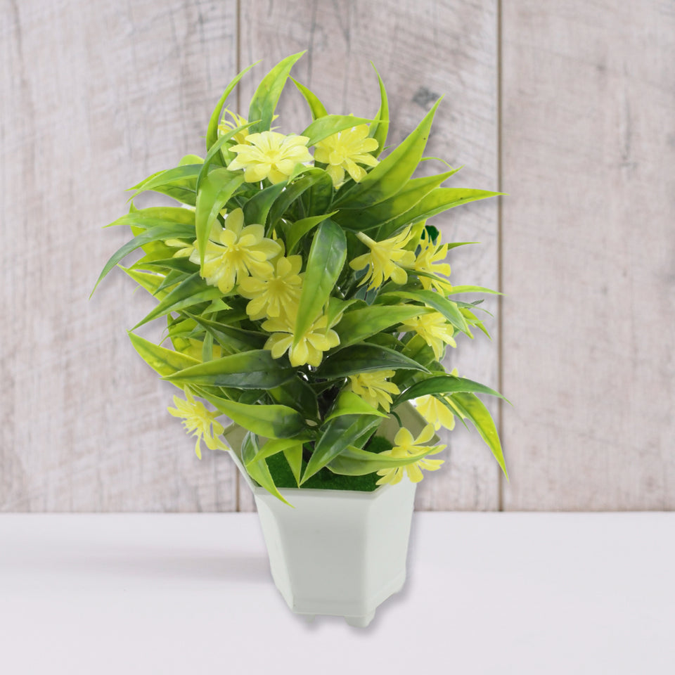 Wild Artificial Flower Plants With Cute Pot  Flower Plant For Home Office Decor  Tabletop And Desk Decoration  Artificial Flower For Balcony Indoor Decor Plants For Living Room (1 Pc)