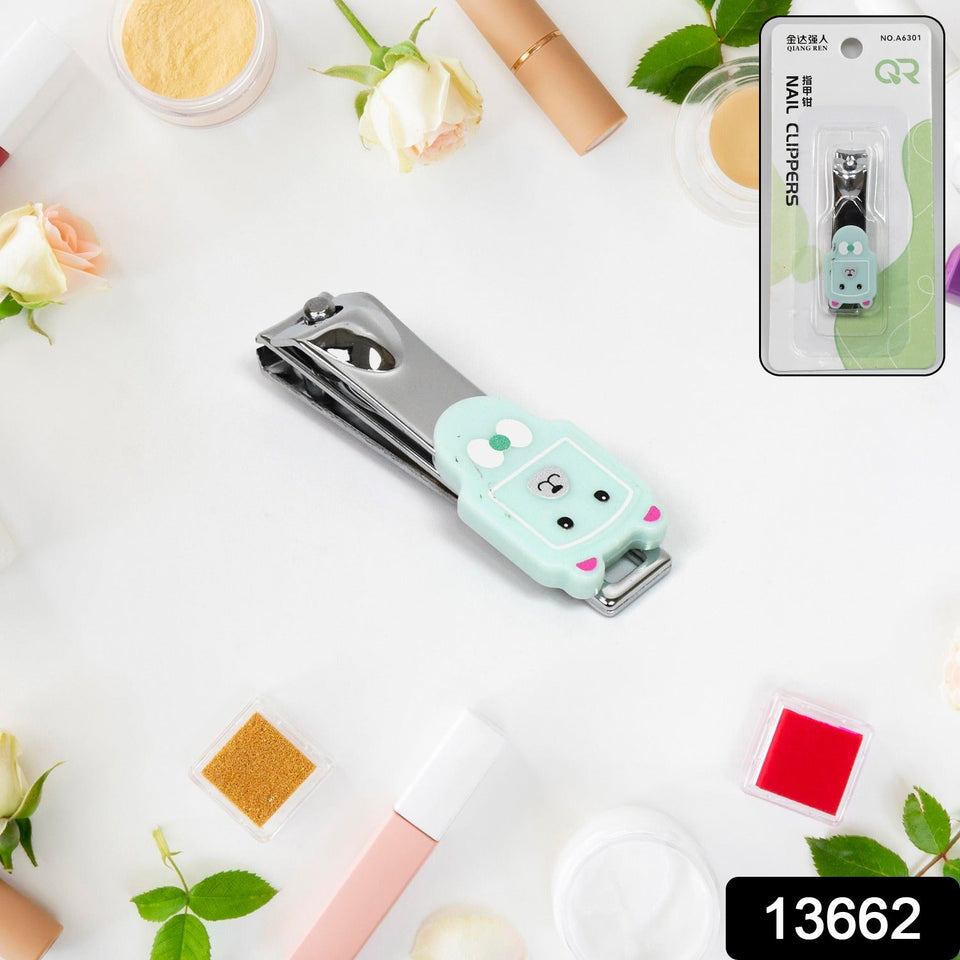 Cute Nail Clipper with Nail Catcher, Nail File - Stainless Steel (1 Pc)