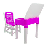 Study Table And Chair Set For Boys And Girls With Small Box Space For Plastic High Quality Study Table (Pink)