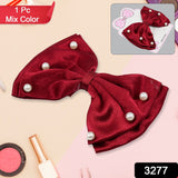 Hair Bow Knot Clip Suitable For Girls (1 Pc / Multicolour)