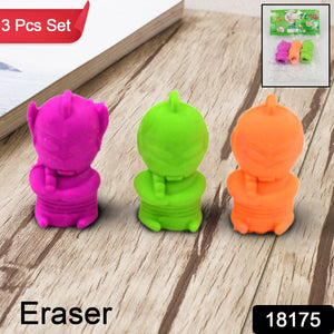 Cartoon Design Eraser (3 Pcs / Mix Design)