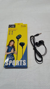 Sport Wired Earphone with Mic (1 Pc)