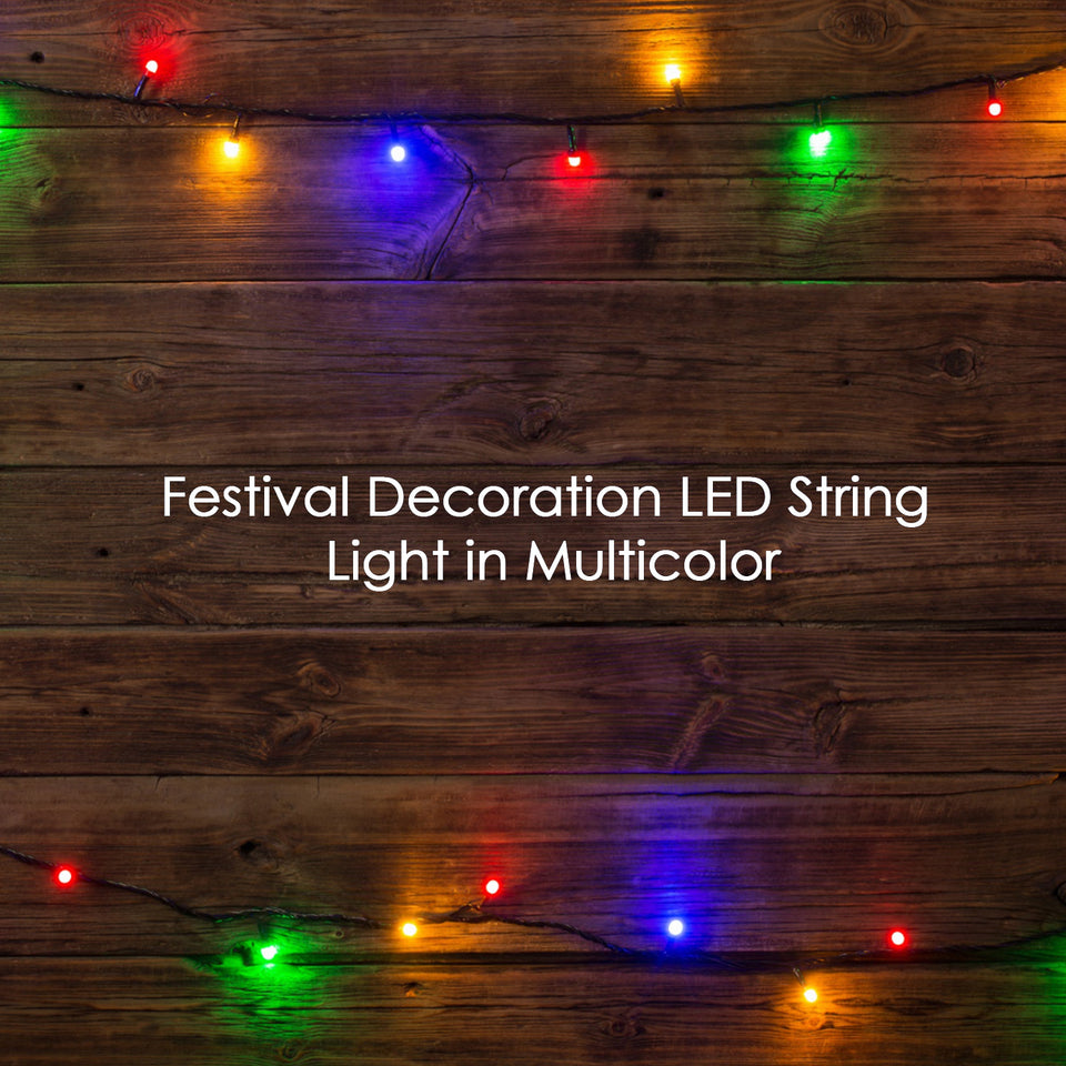 8328 3mtr Home Decoration Diwali  Wedding Led Christmas String Light Indoor And Outdoor Light Festival Decoration Led String Light Multi-color Light 8mm (15l 3 Mtr)